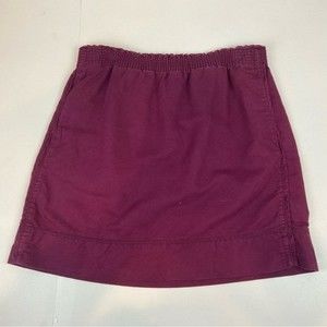 Eddie Bauer Linen Blend burgundy Skirt Women’s Size Medium with Pockets